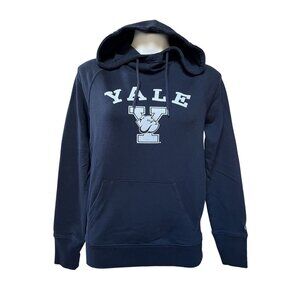 Yale University Bulldogs Logo Navy Blue Champion Hoodie Women's Size Medium Slim